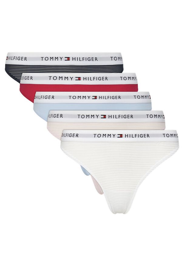 TOMMY HILFIGER - Tommy Hilfiger Komplet 5 par stringów UW0UW05932 Kolorowy. Materiał: syntetyk. Wzór: kolorowy