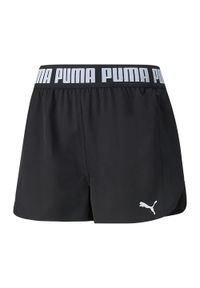 Spodenki fitness damskie PUMA Train Puma Strong Woven. Kolor: czarny, biały, wielokolorowy. Sport: fitness