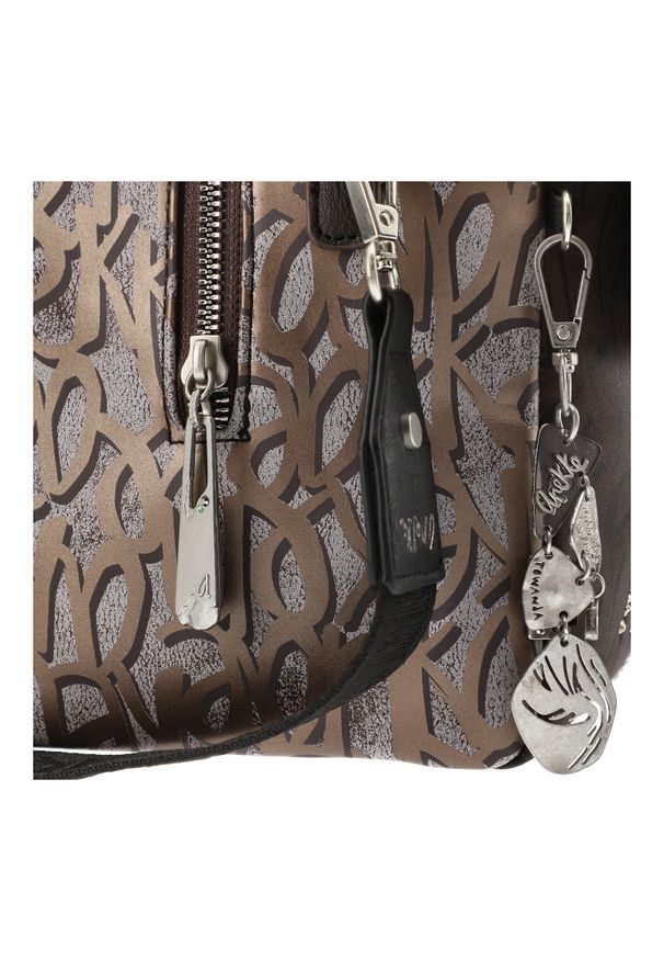 Brązowy Stylowy Kuferek Damski Anekke Premium. Kolor: brązowy. Materiał: skórzane. Styl: elegancki. Rodzaj torebki: na ramię