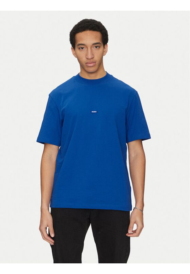 Hugo - HUGO T-Shirt Nieros 50509991 Niebieski Regular Fit. Kolor: niebieski. Materiał: bawełna