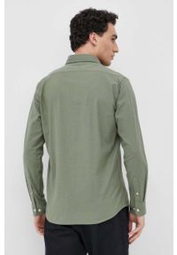 Selected Homme koszula męska kolor zielony regular z kołnierzykiem button-down. Typ kołnierza: button down. Kolor: zielony. Materiał: tkanina, bawełna. Długość rękawa: długi rękaw. Długość: długie
