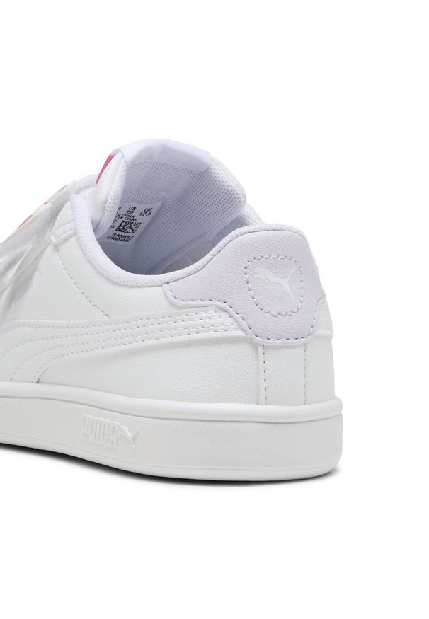 Puma - Dziecięce sneakersy PUMA Smash 3.0 Badges PUMA White Passionfruit Pink. Kolor: różowy, biały, wielokolorowy. Sport: bieganie