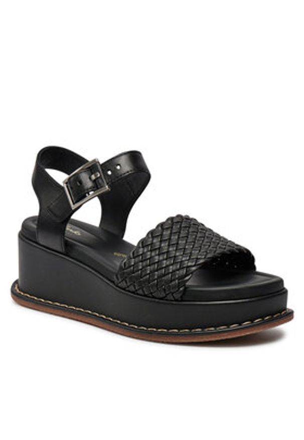 Clarks Sandały Kimmei Bay 26176403 Czarny. Kolor: czarny. Materiał: skóra