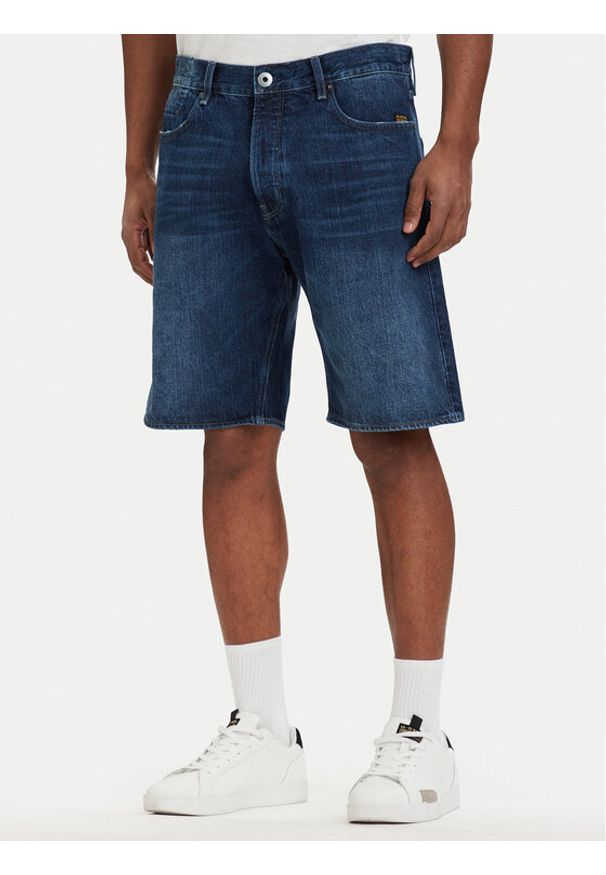 G-Star RAW - G-Star Raw Szorty jeansowe Dakota D24411-E352-H950 Niebieski Regular Fit. Kolor: niebieski. Materiał: bawełna