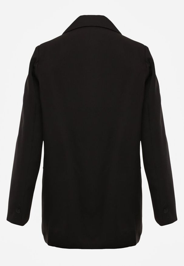 Renee - Czarna Pudełkowa Marynarka Dwurzędowa z Ozdobnymi Kieszeniami Salobine. Okazja: na co dzień, na spotkanie biznesowe, do pracy. Kolor: czarny. Styl: casual, biznesowy, elegancki