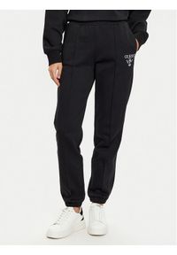 Guess Spodnie dresowe V5RB13 KC3D2 Czarny Regular Fit. Kolor: czarny. Materiał: bawełna, syntetyk