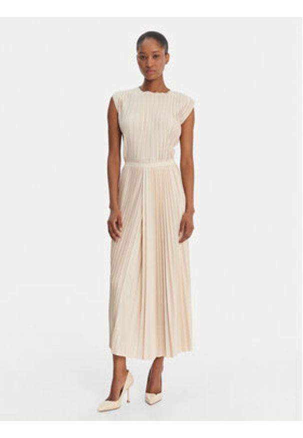 MAX&Co. Bluzka 2616941023200 Beżowy Regular Fit. Kolor: beżowy. Materiał: syntetyk