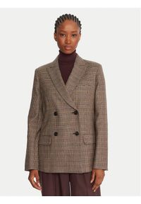 Weekend Max Mara Marynarka Giove 2525046022 Brązowy Regular Fit. Kolor: brązowy. Materiał: wełna