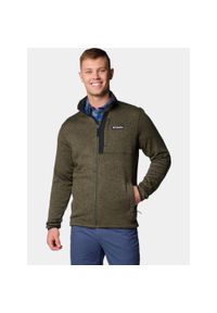 columbia - Bluza Polarowa Męska Columbia Sweater Weather. Typ kołnierza: polo. Kolor: zielony. Materiał: polar. Sport: turystyka piesza