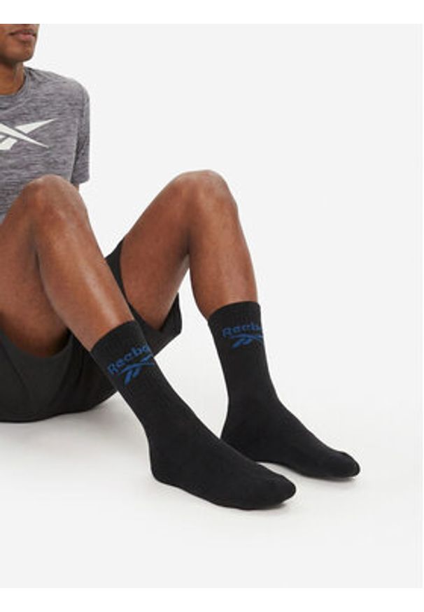 Reebok Skarpety długie R0258-SS24 (3-pack) Czarny. Kolor: czarny. Materiał: materiał