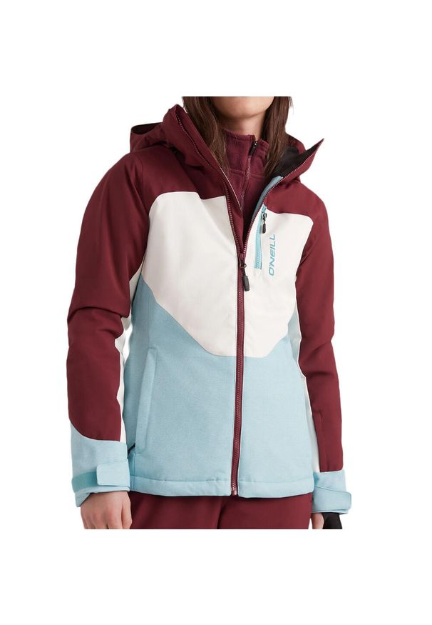 Kurtka ocieplana O'Neill z izolacją termiczną niebieska. Kolor: wielokolorowy, biały, czerwony. Materiał: poliester