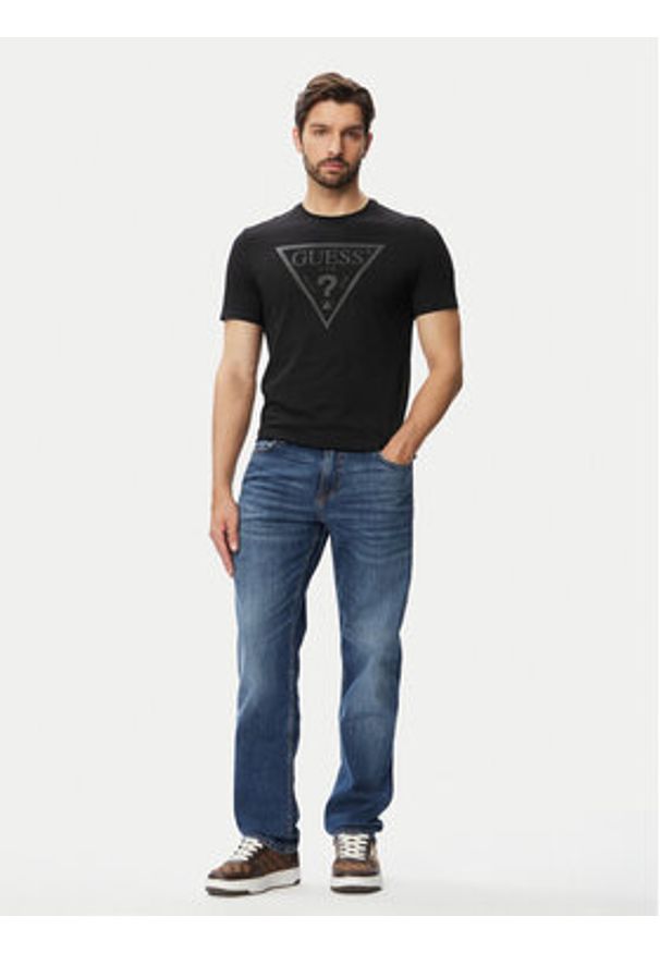 Guess T-Shirt 182680 Czarny Classic Fit. Kolor: czarny