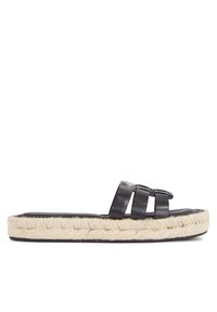 TOMMY HILFIGER - Tommy Hilfiger Espadryle Authentic Flat FW0FW07745 Czarny. Kolor: czarny. Materiał: skóra