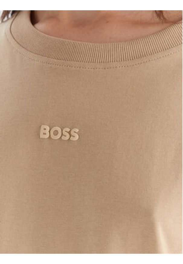 BOSS T-Shirt C_Enis 50523256 Beżowy Oversize. Kolor: beżowy. Materiał: bawełna