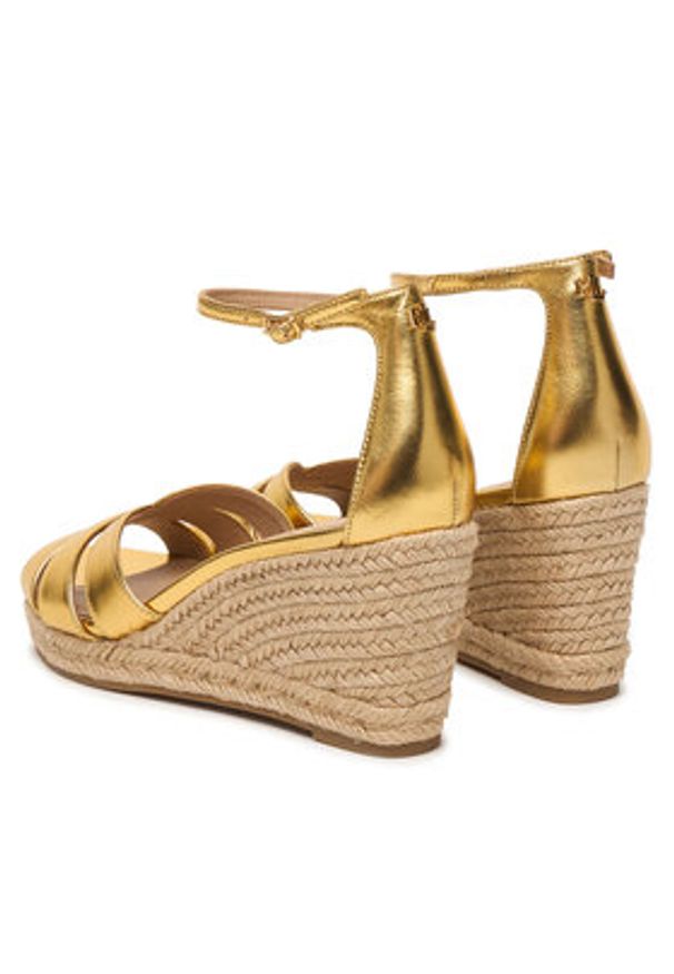 Lauren Ralph Lauren - LAUREN RALPH LAUREN Espadryle Nellie 802P04434001 Złoty. Kolor: złoty. Materiał: skóra