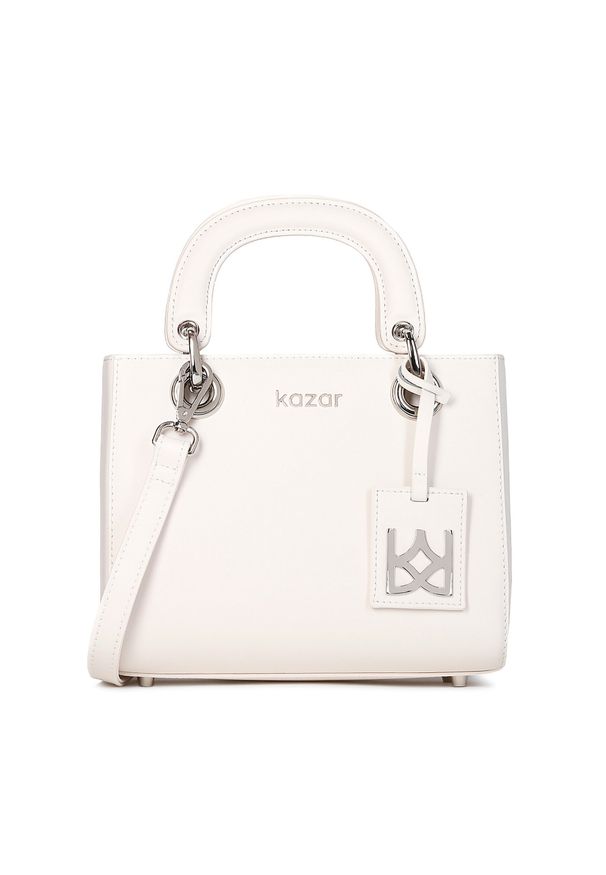 Torebka Kazar Muse 59271-01-B6 Off White. Kolor: biały. Materiał: skórzane