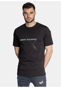 Koszulka męska czarna Armani Exchange 8NZT76 Z8H4Z 1200. Kolor: czarny