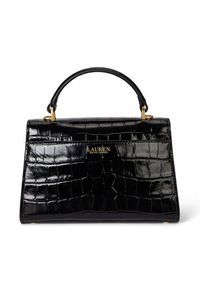 Lauren Ralph Lauren - LAUREN RALPH LAUREN Torebka 431974462007 Czarny. Kolor: czarny. Materiał: skórzane #4