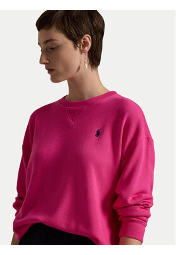Polo Ralph Lauren Bluza 211935582014 Różowy Regular Fit. Typ kołnierza: polo. Kolor: różowy. Materiał: bawełna