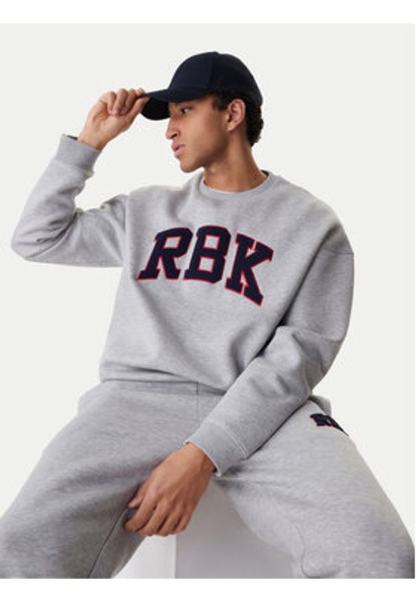Reebok Bluza Barry RK25553CCM Szary Relaxed Fit. Kolor: szary. Materiał: syntetyk