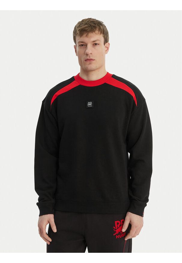 Hugo - HUGO Bluza Davalio_RB 50559679 Czarny Regular Fit. Kolor: czarny. Materiał: bawełna