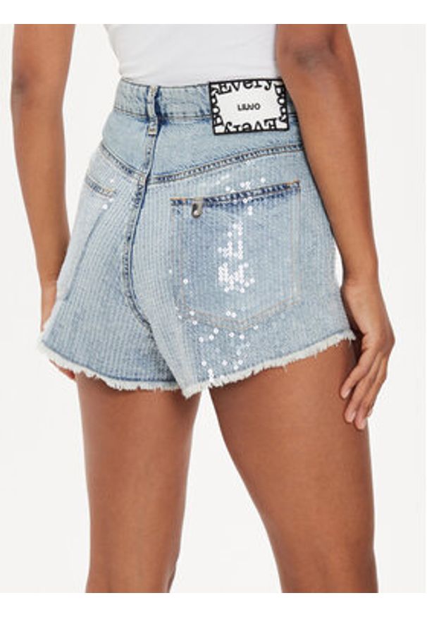 Liu Jo Szorty jeansowe UA4263 D4889 Niebieski Regular Fit. Kolor: niebieski. Materiał: lyocell, bawełna