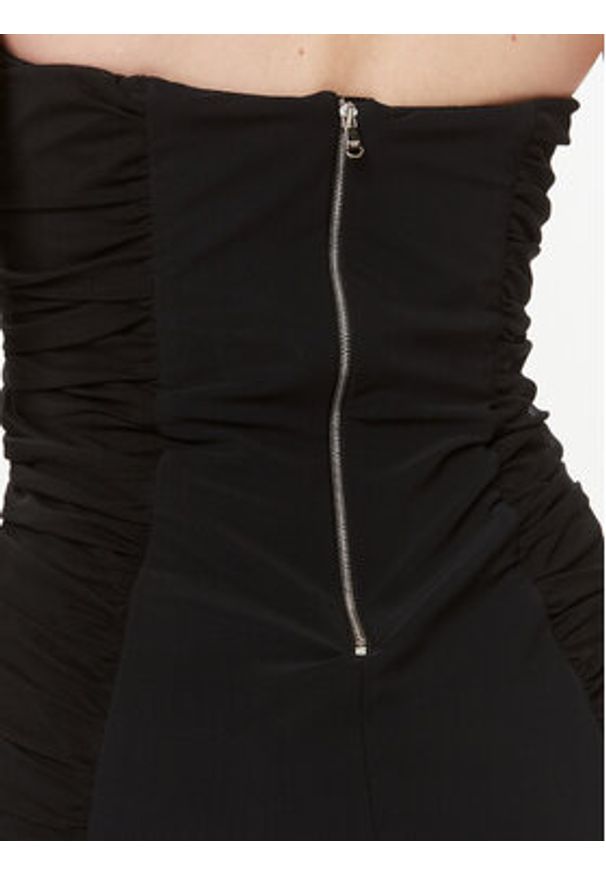 Patrizia Pepe Sukienka koktajlowa 2A2637/J153-K103 Czarny Slim Fit. Kolor: czarny. Materiał: syntetyk. Styl: wizytowy