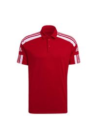 Koszulka polo do piłki nożnej męska Adidas Squadra 21 Polo z krótkim rękawem. Typ kołnierza: polo. Kolor: biały, czerwony, wielokolorowy. Długość rękawa: krótki rękaw. Długość: krótkie