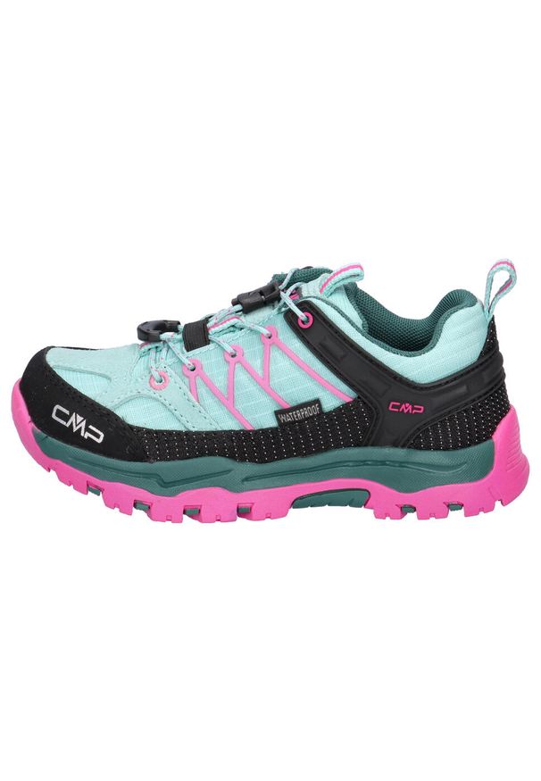 Buty dziecięce CMP Rigel Low Trekking Shoe WP. Kolor: zielony. Sport: turystyka piesza