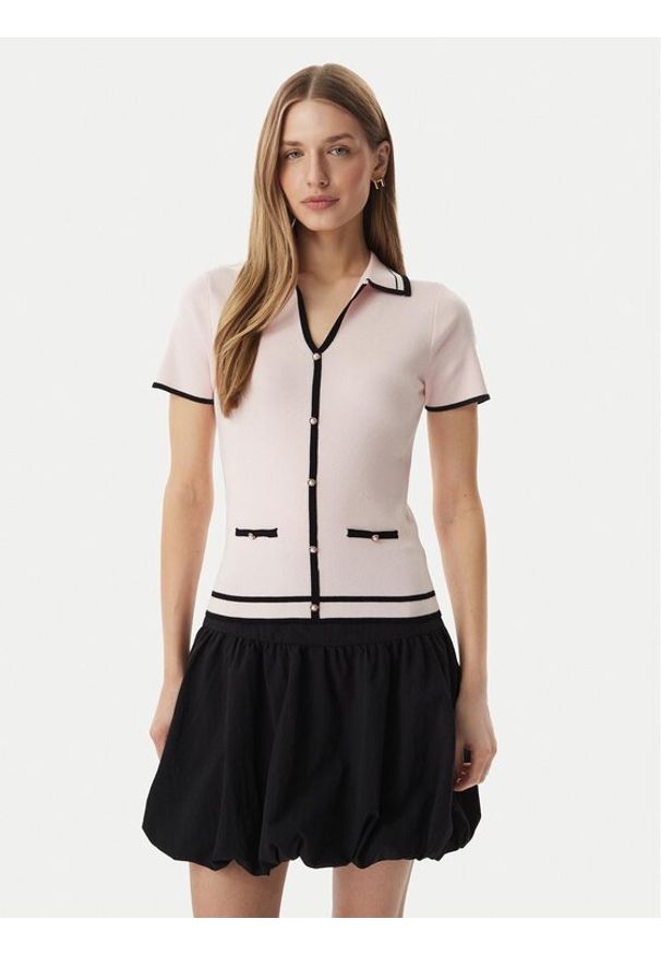 Morgan Sweter 261-MTOIRI Różowy Regular Fit. Kolor: różowy. Materiał: wiskoza