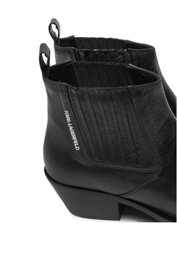 Karl Lagerfeld - KARL LAGERFELD Botki KL33244 Czarny. Kolor: czarny. Materiał: skóra