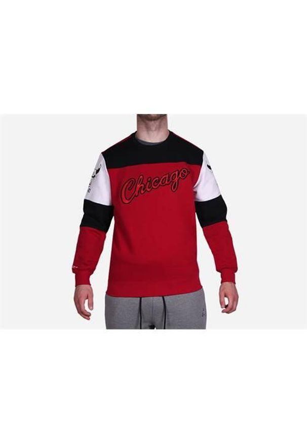 Bluza sportowa męska Mitchell & Ness Chicago Bulls. Kolor: czerwony