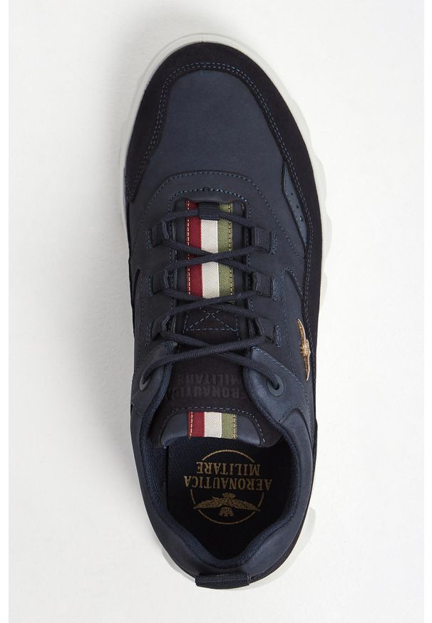 Aeronautica Militare - Sneakersy męskie zamszowe AERONAUTICA MILITARE. Materiał: zamsz, skóra