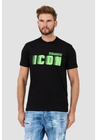 DSQUARED2 Czarny t-shirt Icon Blur Cool Fit Tee. Kolor: czarny #1