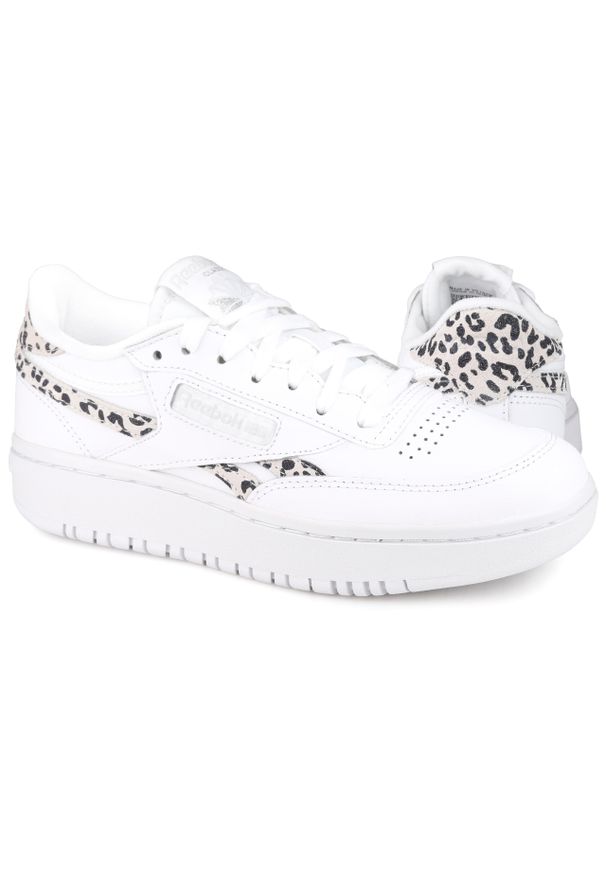 Buty damskie sportowe do chodzenia Reebok CLUB C DOUBLE REVENGE. Zapięcie: sznurówki. Kolor: biały. Materiał: tkanina, materiał, skóra, syntetyk. Szerokość cholewki: normalna. Model: Reebok Club. Sport: turystyka piesza