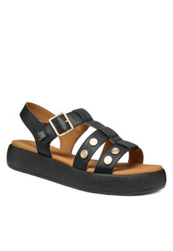 Geox Sandały D Camalei D550NE 000BC C9999 Czarny. Kolor: czarny. Materiał: skóra