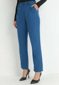 Born2be - Granatowe Spodnie Regular Fohan. Kolor: niebieski. Styl: klasyczny, elegancki #1