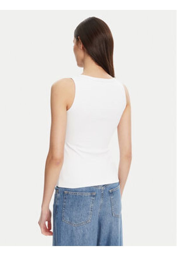 Guess Top W5YP00 KCXJ2 Biały Regular Fit. Kolor: biały. Materiał: syntetyk