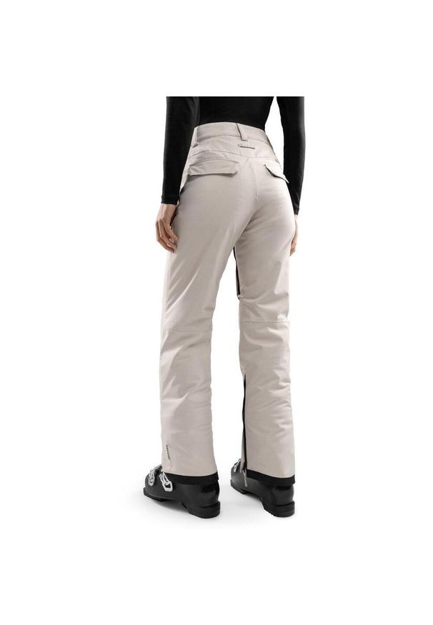 SIROKO - Spodnie snowboardowe damskie premium Ultimate Nival. Kolor: beżowy. Technologia: Primaloft. Sezon: zima. Sport: snowboard