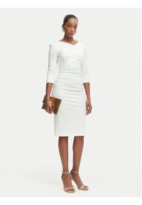 Rinascimento Sukienka koktajlowa CFC0127699003 Biały Slim Fit. Kolor: biały. Materiał: syntetyk. Styl: wizytowy #3