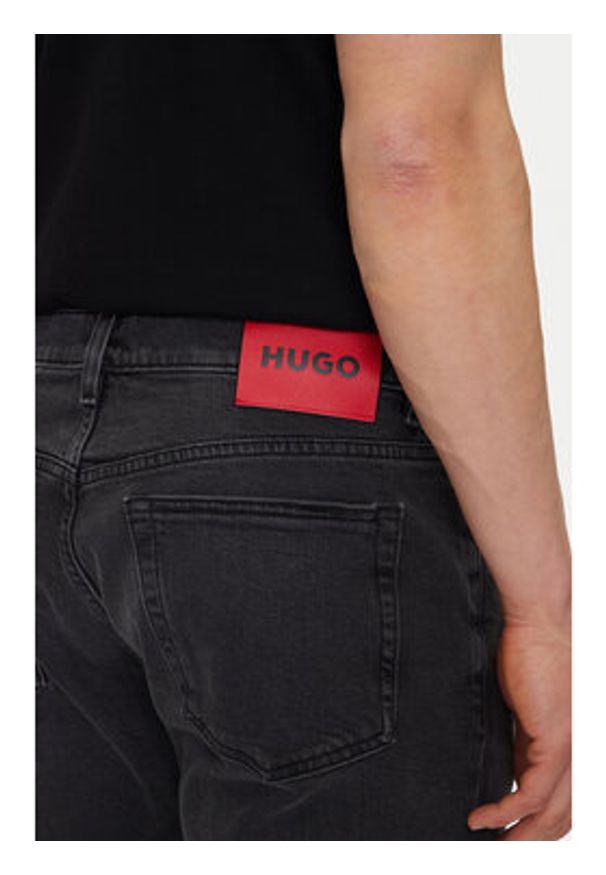 Hugo - HUGO Jeansy 50537680 Czarny Slim Fit. Kolor: czarny