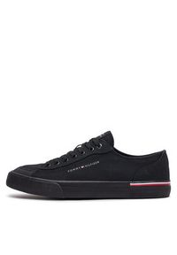 TOMMY HILFIGER - Tommy Hilfiger Tenisówki Corporate Vulc Canvas FM0FM04954 Czarny. Kolor: czarny. Materiał: materiał #6