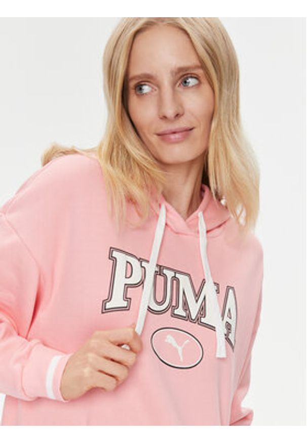 Puma Bluza Puma Squad 621489 Różowy Regular Fit. Kolor: różowy. Materiał: bawełna, syntetyk