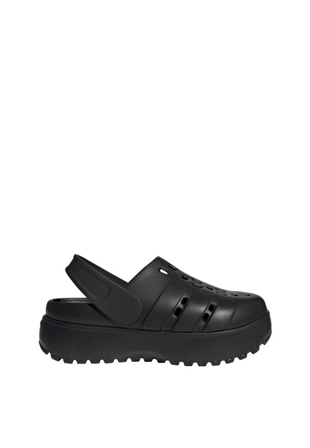 Adidas - Klapki Adilette Platform. Kolor: czarny. Obcas: na platformie