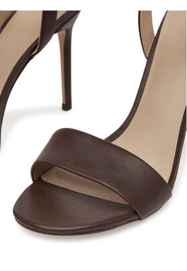 Lauren Ralph Lauren - LAUREN RALPH LAUREN Sandały 802940727011 Brązowy. Kolor: brązowy. Materiał: skóra