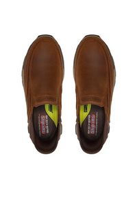 skechers - Skechers Półbuty 204810 CDB Brązowy. Kolor: brązowy. Materiał: skóra #4