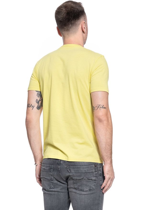 Lee - T-SHIRT MĘSKI LEE JEANS TEE SUNBURST L65LFENN 112116081. Materiał: jeans