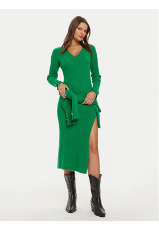 Liu Jo Sukienka dzianinowa WF4532 MA57P Zielony Regular Fit. Kolor: zielony. Materiał: syntetyk