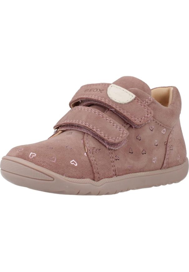 Geox - Buty GEOX B MACCHIA GIRL Rose. Kolor: różowy. Materiał: skóra. Sport: turystyka piesza