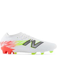 Korki męskie New Balance FURON TEAM FG V8 SF3FIB8 – białe. Kolor: biały. Materiał: syntetyk, materiał. Szerokość cholewki: normalna. Sport: piłka nożna #1